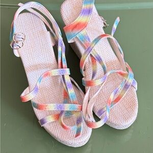 Rainbow Strappy Women's Sandals